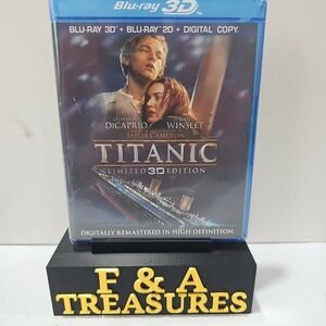 New Sealed Titanic 3D 2D Blu-ray Limited Edition + Slipcover, Leonardo DiCaprio